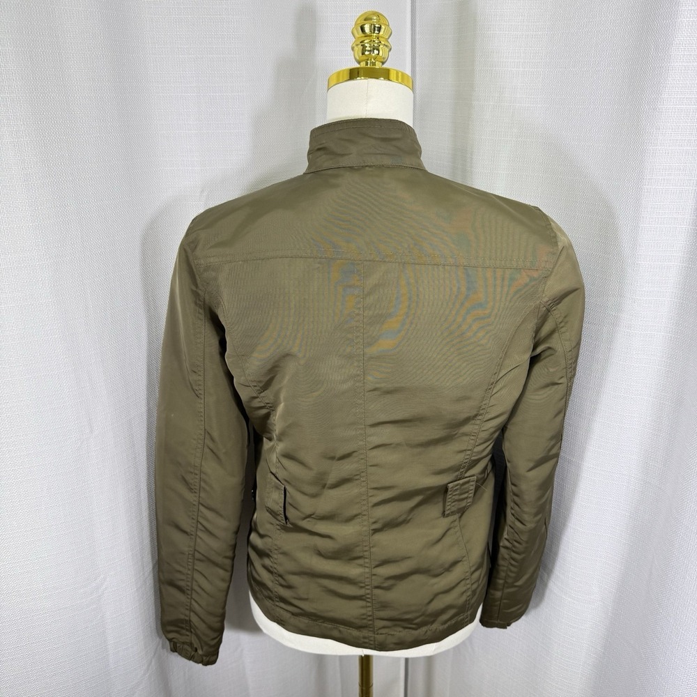 Massimo Dutti Women's Medium Bomber Jacket Lightweight Military‎ Minimalist Chic - Picture 3 of 16